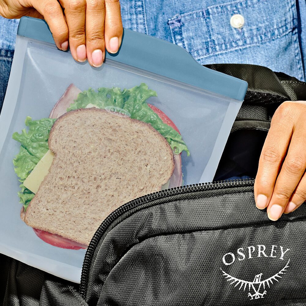 Silicone Reusable Bag  Sandwich (28 oz) - Ocean Blue I2