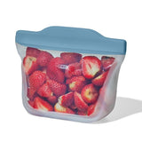 Silicone Reusable Bag  Stand-Up Snack (12 oz) - Ocean Blue L3
