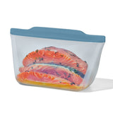 Silicone Reusable Bag  Stand-Up Half Gallon (64 oz) - Ocean Blue K5