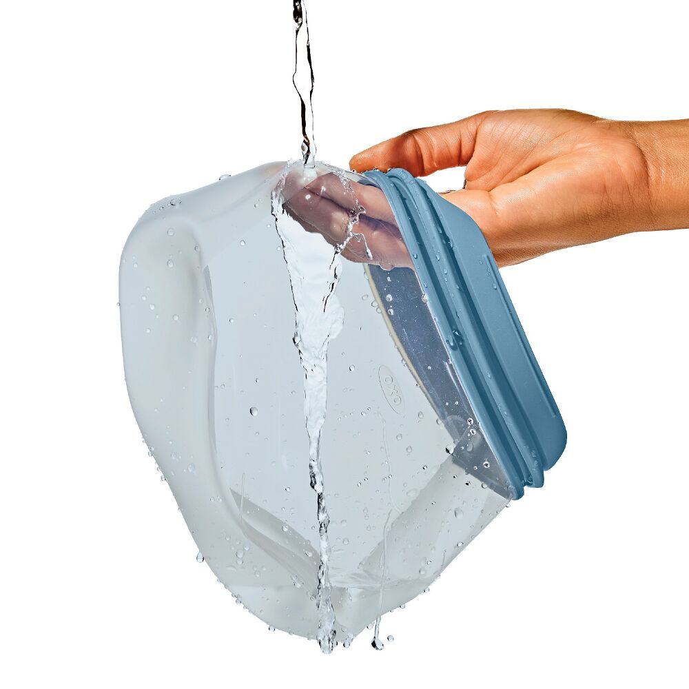 Silicone Reusable Bag  Stand-Up Half Gallon (64 oz) - Ocean Blue K5