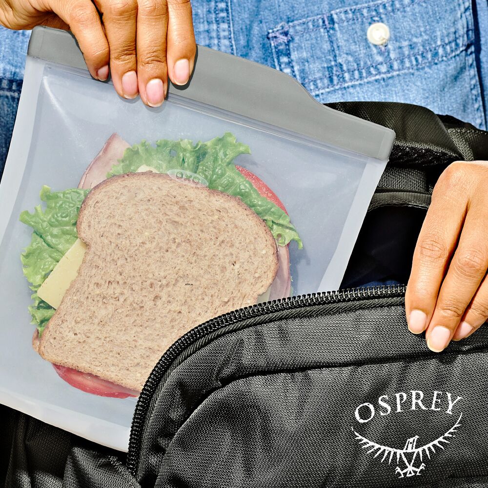 Silicone Reusable Bag  Sandwich (28 oz) - Fog L8