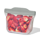 Silicone Reusable Bag  Stand-Up Snack (12 oz) - Fog D1