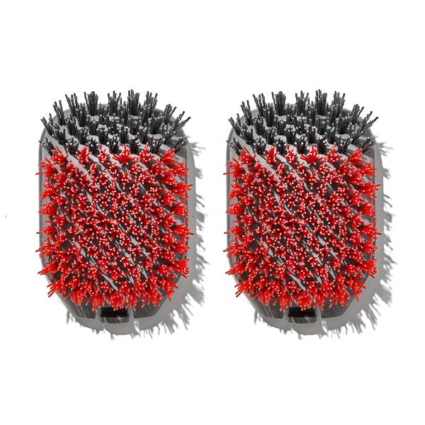 Outdoor Nylon Grill Brush Set of 2 Replacement Heads S8