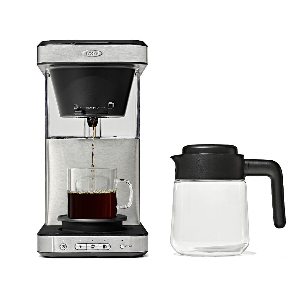 8-Cup Coffee Maker with Podless Single-Serve Function and Glass Carafe I0