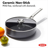 Ceramic Professional Non-Stick 3-Quart Sauté Pan with Lid S1