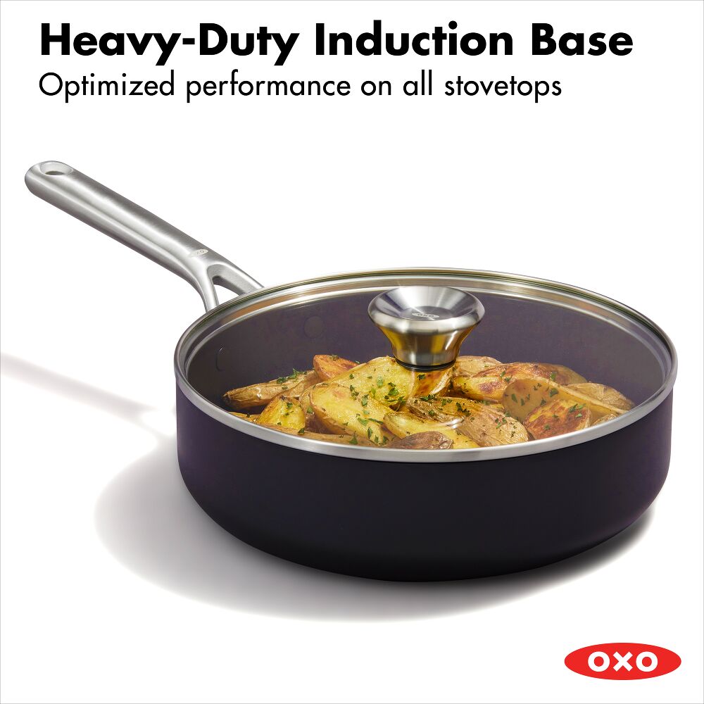 Ceramic Professional Non-Stick 3-Quart Sauté Pan with Lid S1