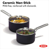 Ceramic Professional Non-Stick 4-Piece Saucepan Set (1.7 Qt & 2.3 Qt) Y7