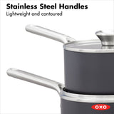 Ceramic Professional Non-Stick 4-Piece Saucepan Set (1.7 Qt & 2.3 Qt) Y7