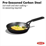 Carbon Steel Obsidian Series 8-Inch Frypan with Silicone Sleeve Y8