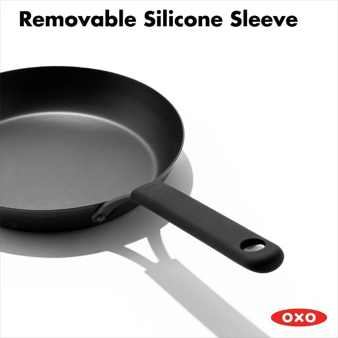 Carbon Steel Obsidian Series 10-Inch Frypan with Silicone Sleeve E0