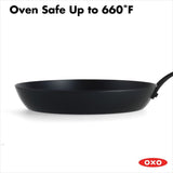 Carbon Steel Obsidian Series 10-Inch Frypan with Silicone Sleeve E0