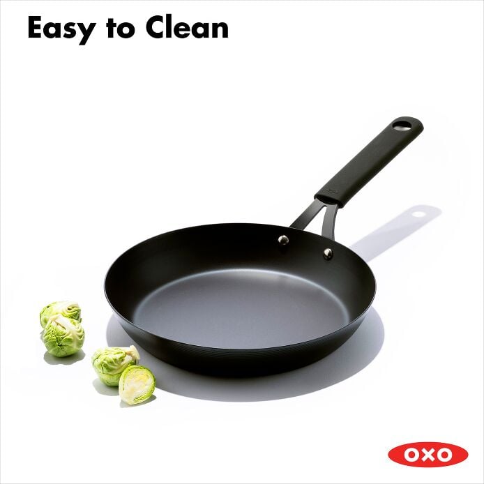 Carbon Steel Obsidian Series 10-Inch Frypan with Silicone Sleeve E0