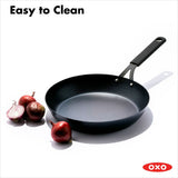 OXO Carbon Steel Obsidian Series 12-Inch Frypan with Silicone Sleeve G1