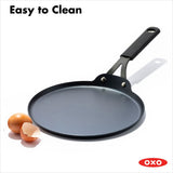 Obsidian Carbon Steel 10-Inch Crêpe Pan with Silicone Sleeve Z2