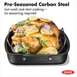 Carbon Steel Obsidian Series Roaster with Rack E3