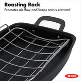 Carbon Steel Obsidian Series Roaster with Rack E3