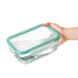 Smart Seal 8 Cup Glass Rectangle Container - Teal E8