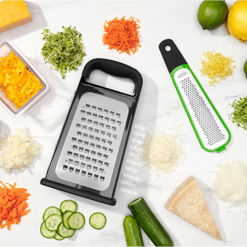 Etched Box Grater With Removable Zester O7