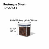 POP Container - Rectangle Short (1.7 Qt/1.6 L) - Matte Black X4