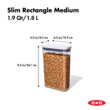 POP Container - Slim Rectangle Medium (1.9 Qt.) G6