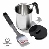 Grilling Basting Pot and Brush Set N0