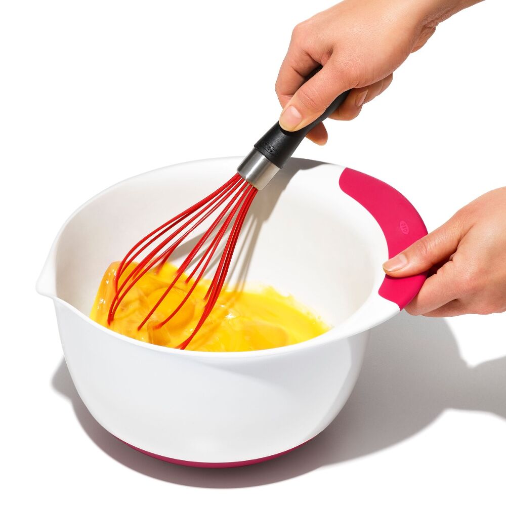 3 Piece Mixing Bowl Set New Colored Handles A7