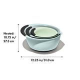 3 Piece Mixing Bowl Set - Cadet Blue, Tower Grey, Jade E3