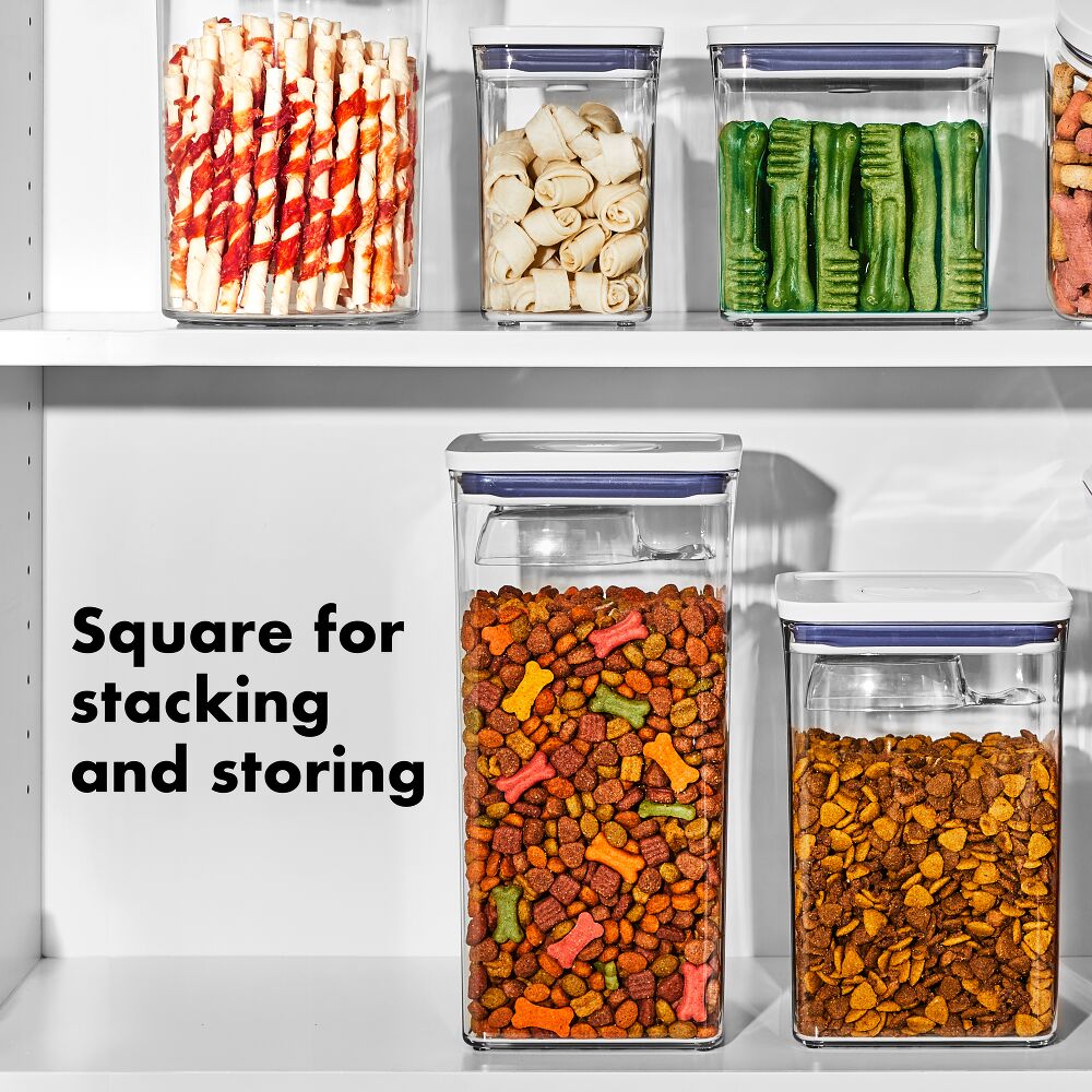 OXO Good Grips Pet POP Container – 4.4 Qt/4.2 L with Scoop X4