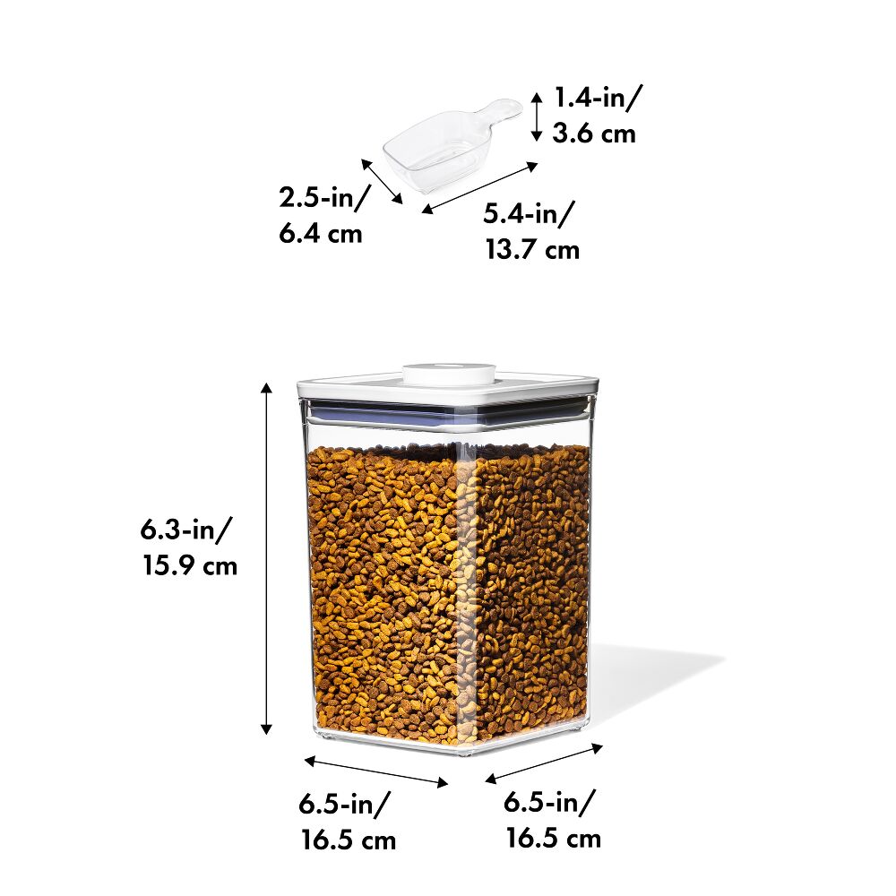 OXO Good Grips Pet POP Container – 4.4 Qt/4.2 L with Scoop X4