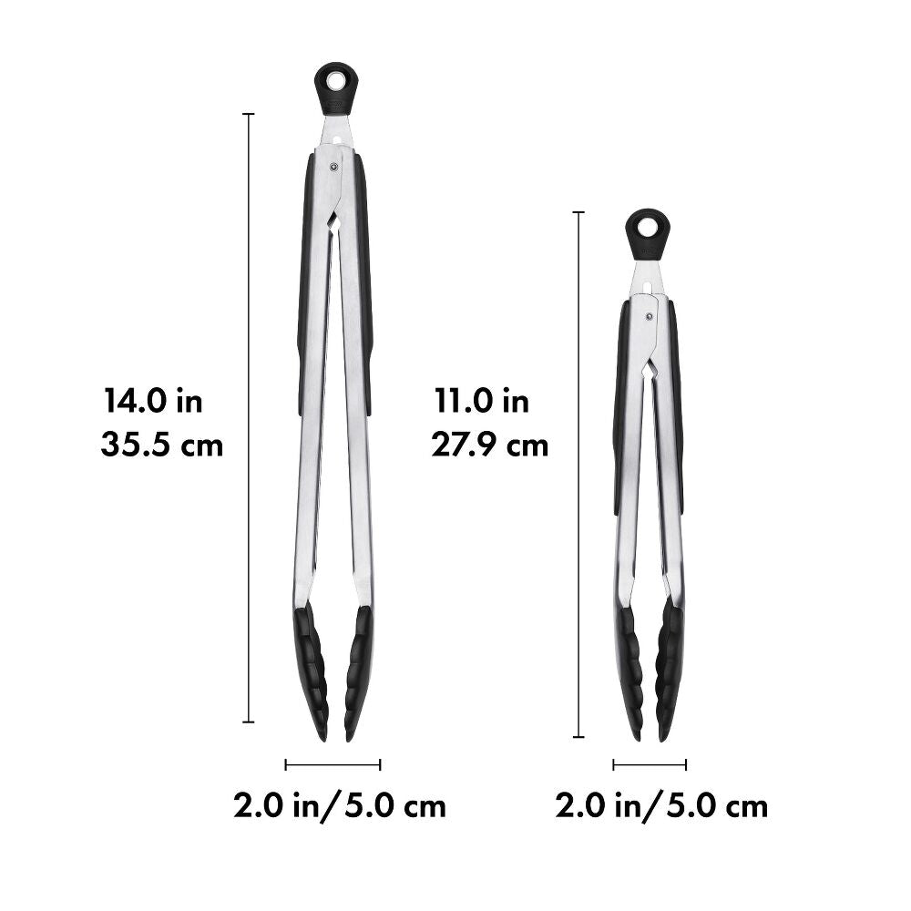 2-Piece Tongs with Nylon Heads Set W5