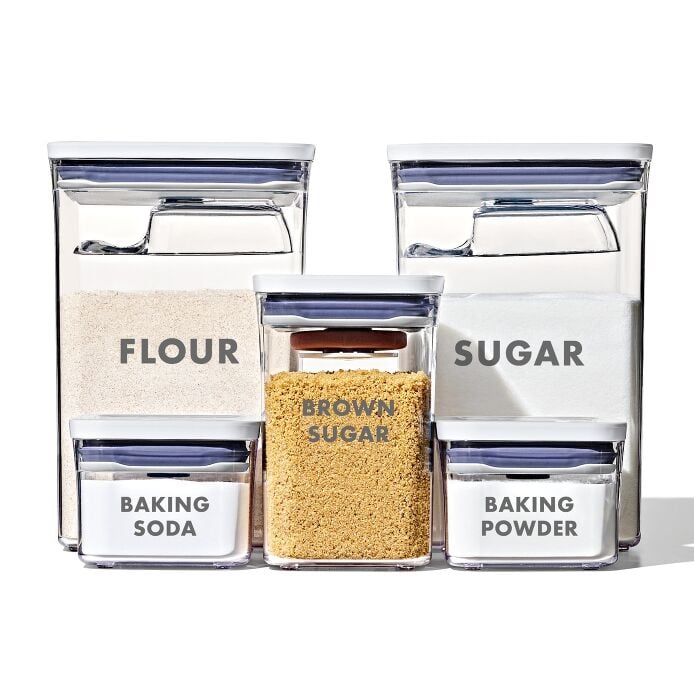 8-Piece Prelabeled Baking POP Container Set F2