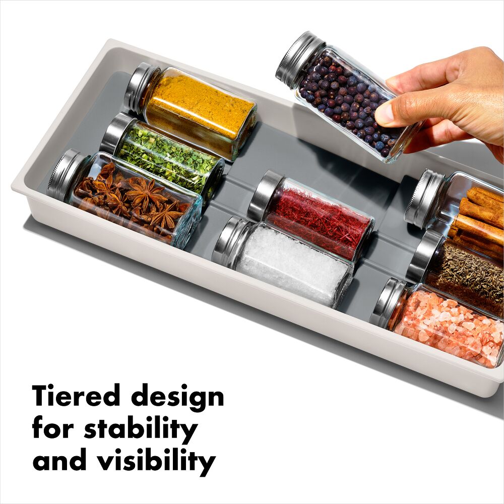 Compact Spice Drawer Organizer H8