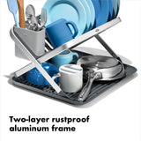 OXO Good Grips Aluminum Fold Flat Dish Rack W9