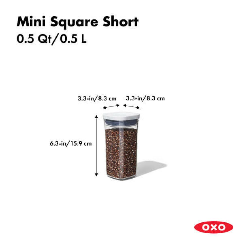 POP Container - Mini Square Short (0.5 Qt.) V0