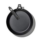 Outdoor 12-inch Carbon Steel Pan with Removable Handle X4