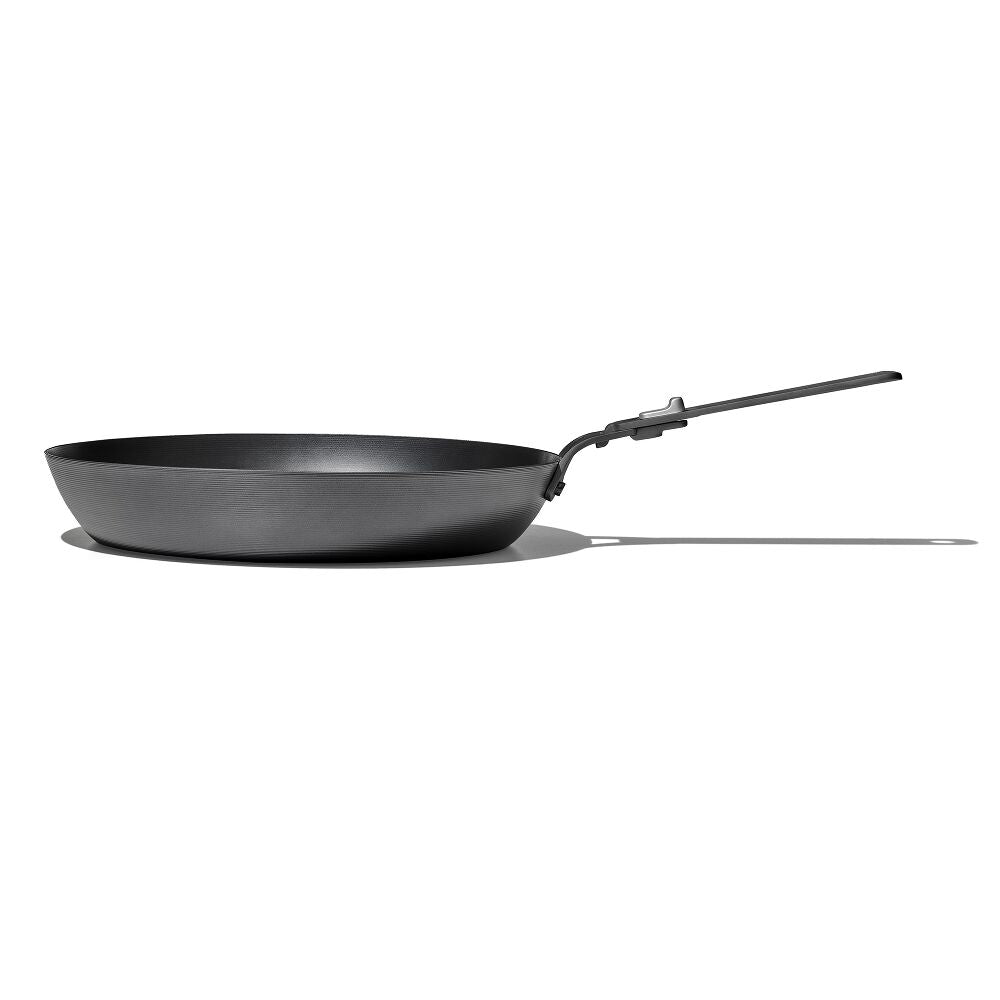 Outdoor 12-inch Carbon Steel Pan with Removable Handle Q0