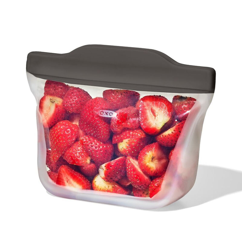Outdoor Silicone Reusable Stand Up Snack Bag (12 oz) G2