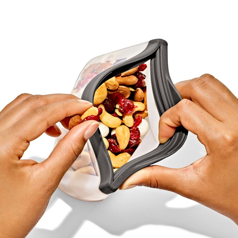 Outdoor Silicone Reusable Stand Up Snack Bag (12 oz) G2