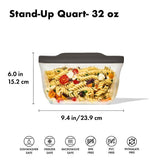 Outdoor Silicone Reusable Stand Up Bag Quart (32 oz) T7