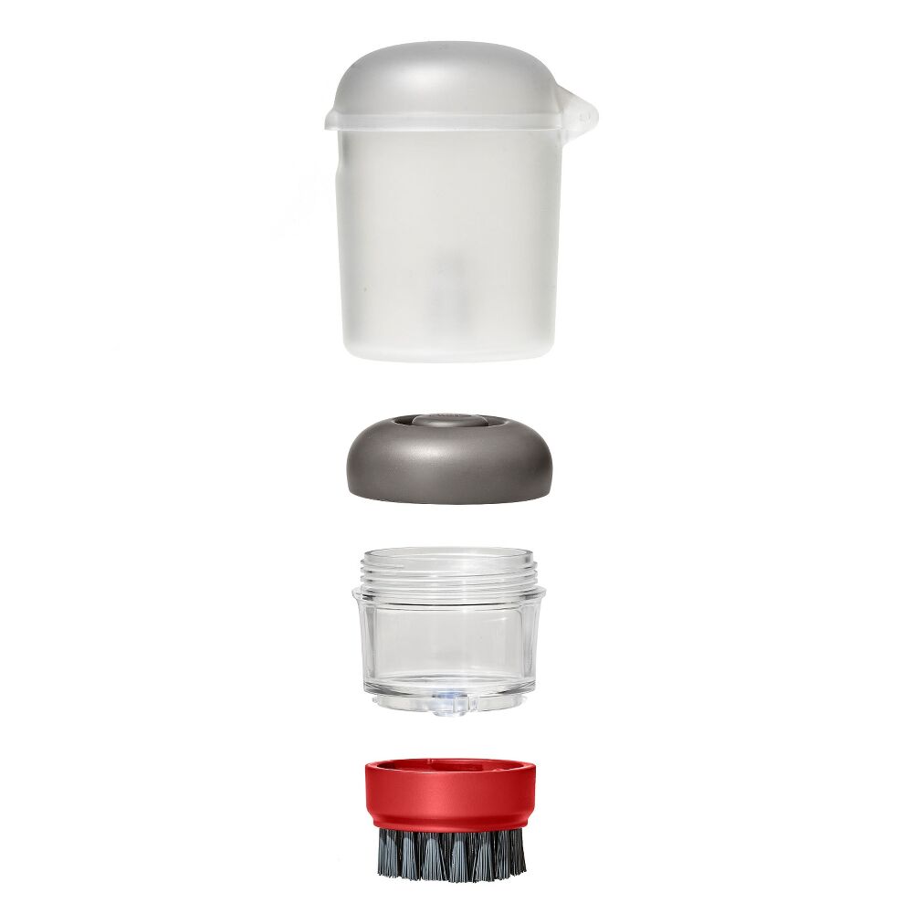 Outdoor Soap Dispensing Dish Brush with Storage Case K8