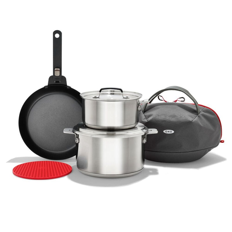 Outdoor Camp Cookware Set with Travel Bag X5