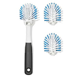 Nylon Bristle Dish Brush with Refills J2