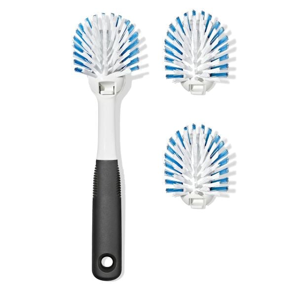 Nylon Bristle Dish Brush with Refills J2