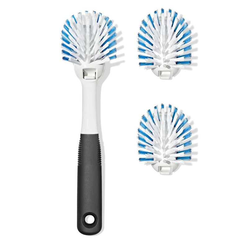 Nylon Bristle Dish Brush with Refills J2