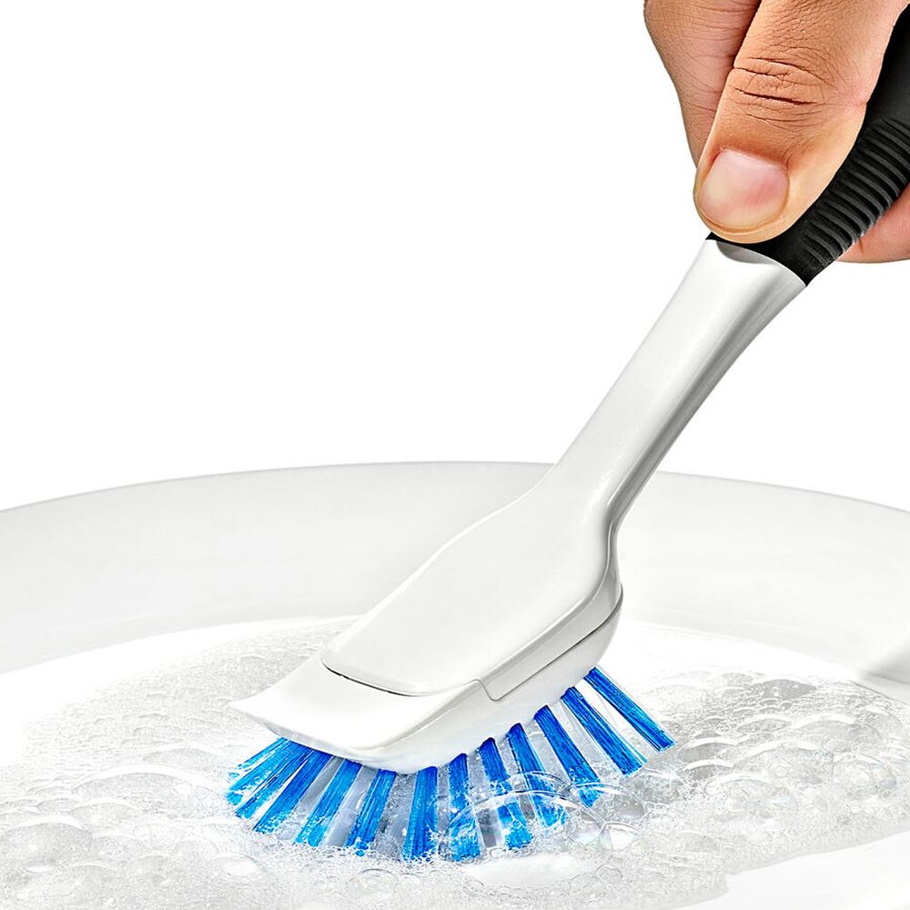 Nylon Bristle Dish Brush with Refills J2