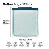 Silicone Reusable Bag - Gallon Bag (128 oz) - Lagoon Y7