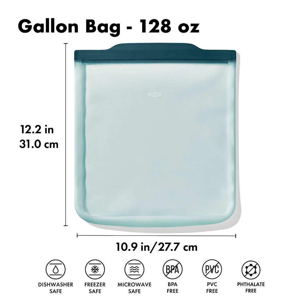 Silicone Reusable Bag - Gallon Bag (128 oz) - Lagoon Y7