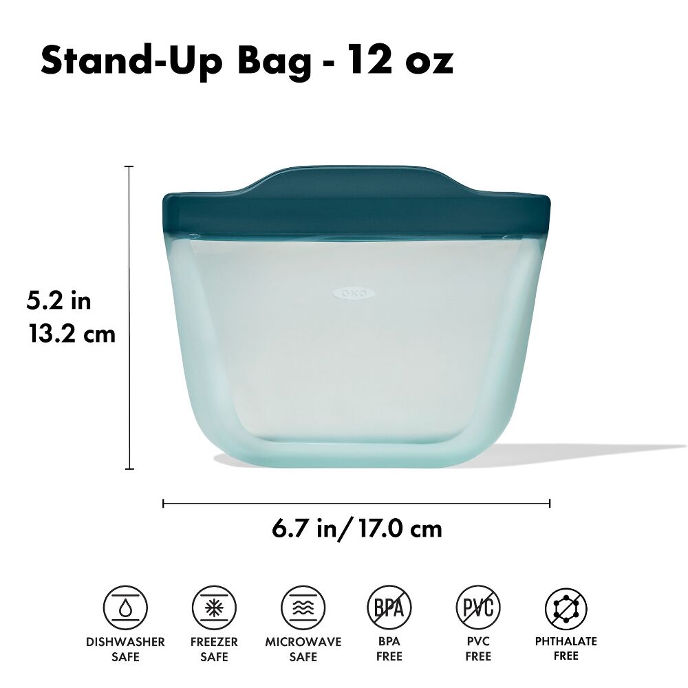 Silicone Reusable Bag - Stand-Up Snack (12 oz) – Lagoon E5