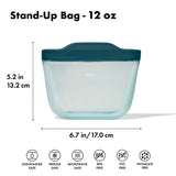 Silicone Reusable Bag - Stand-Up Snack (12 oz) – Lagoon H8