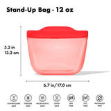 Silicone Reusable Bag - Stand-Up Snack (12 oz) – Watermelon T9